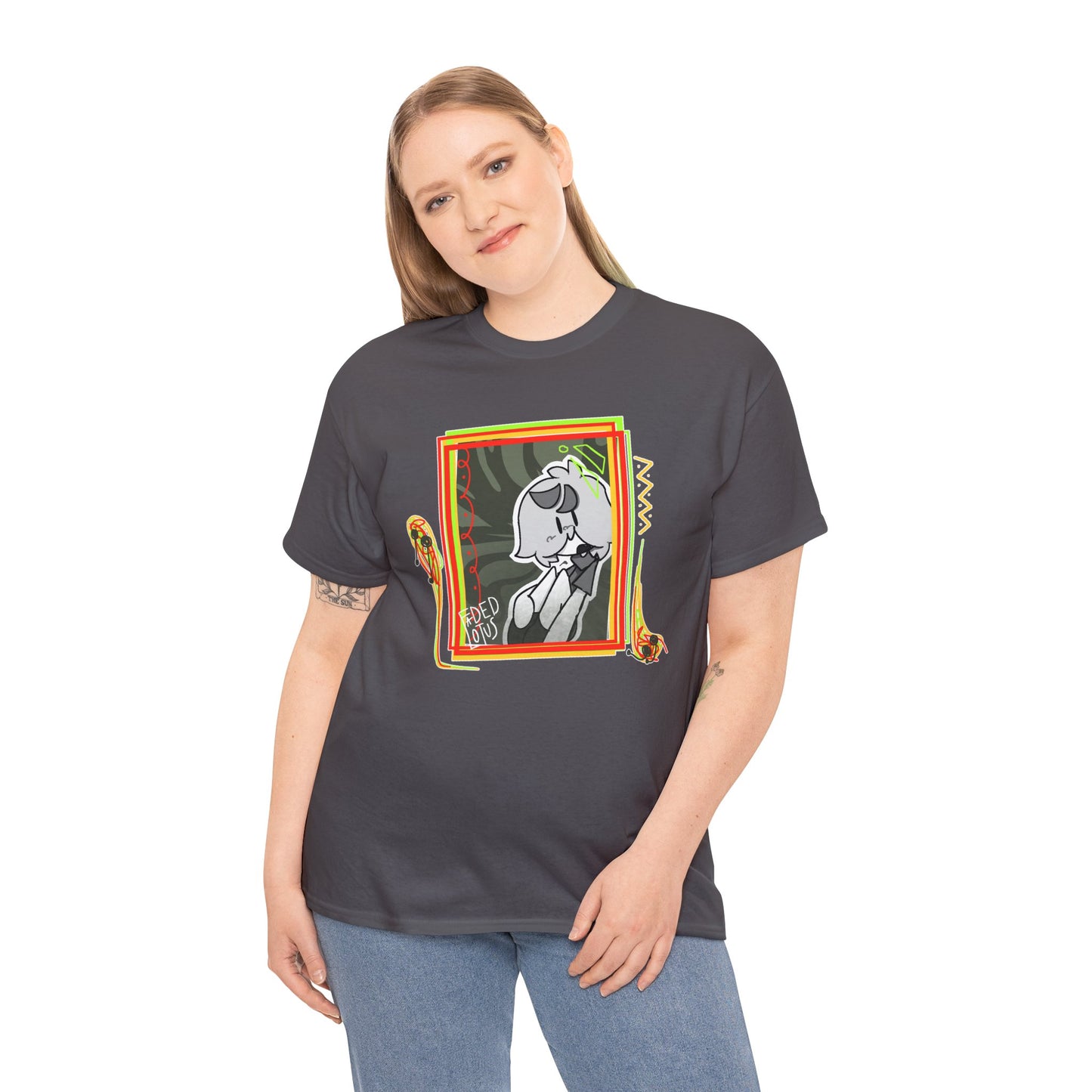 FADED LOTUS: August Portrait Unisex Heavy Cotton Tee