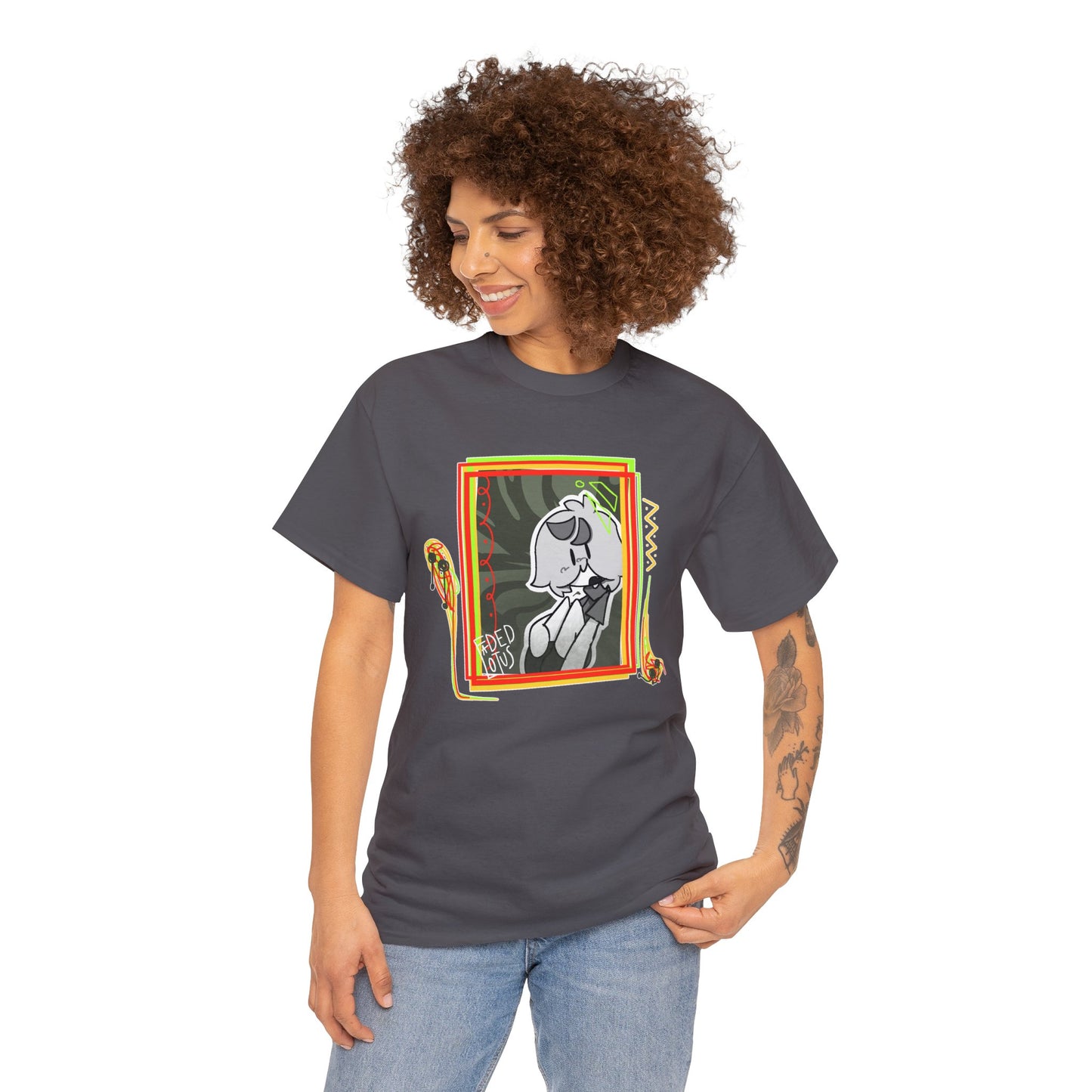 FADED LOTUS: August Portrait Unisex Heavy Cotton Tee