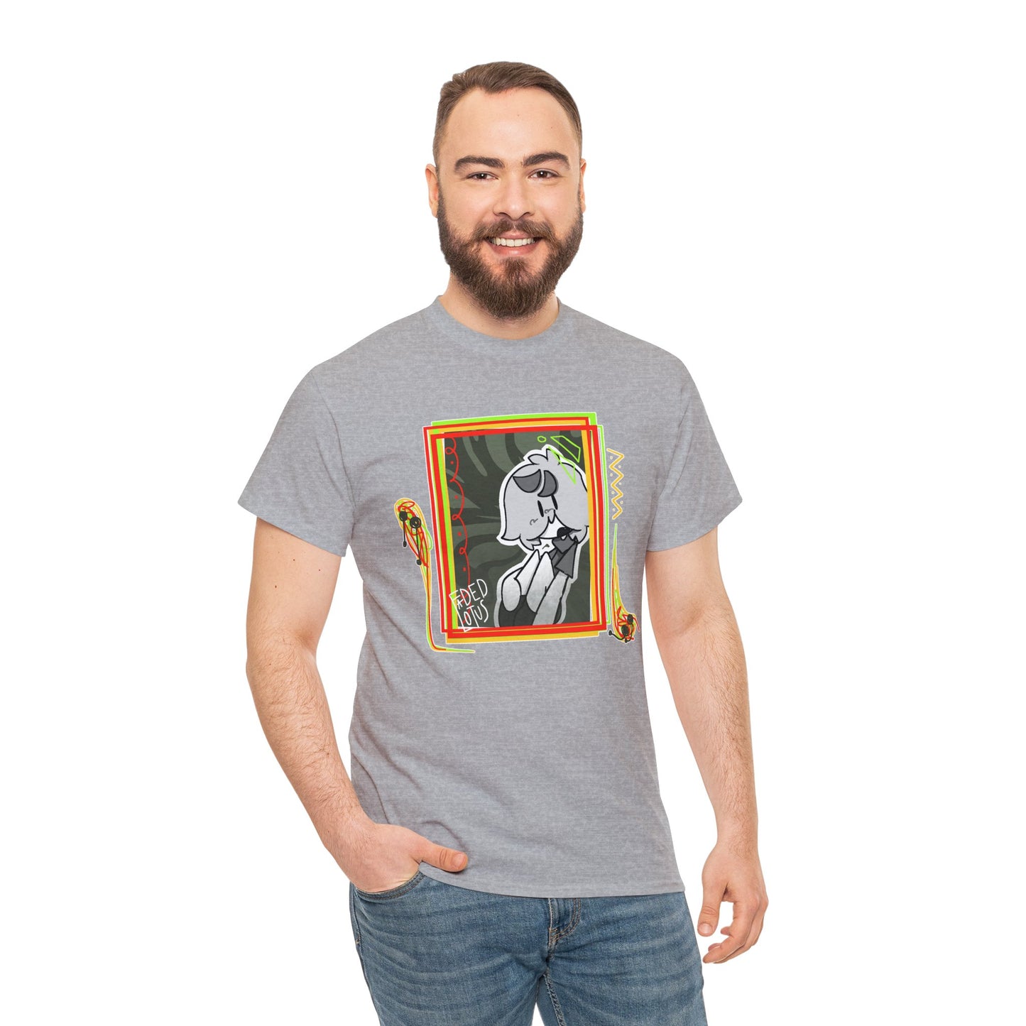 FADED LOTUS: August Portrait Unisex Heavy Cotton Tee