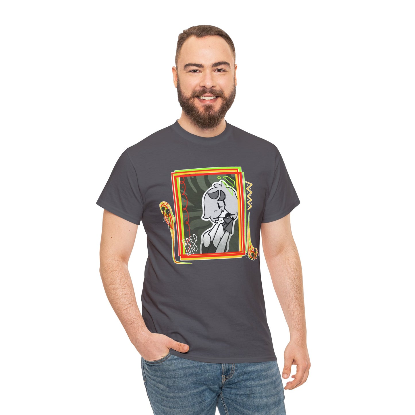 FADED LOTUS: August Portrait Unisex Heavy Cotton Tee