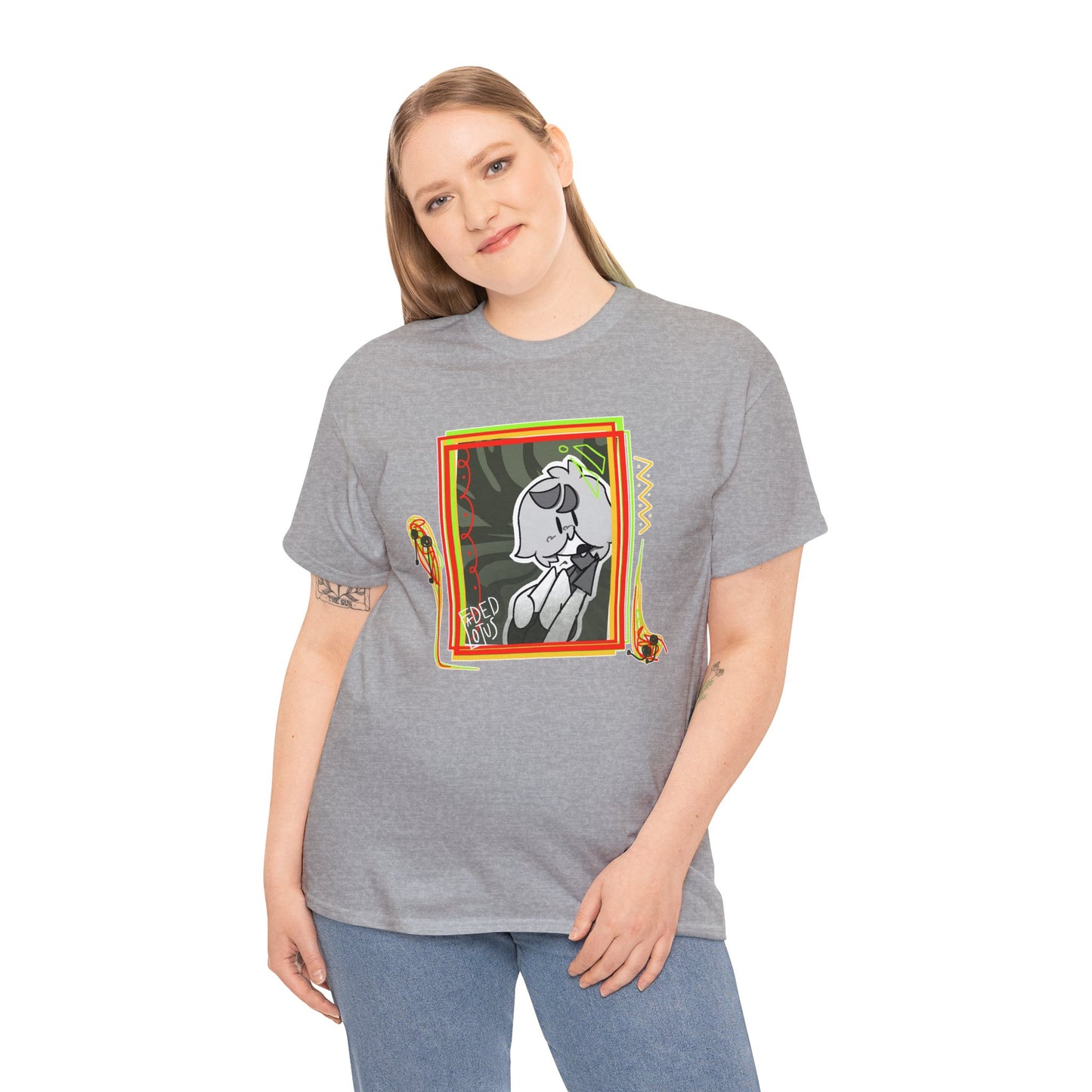 FADED LOTUS: August Portrait Unisex Heavy Cotton Tee