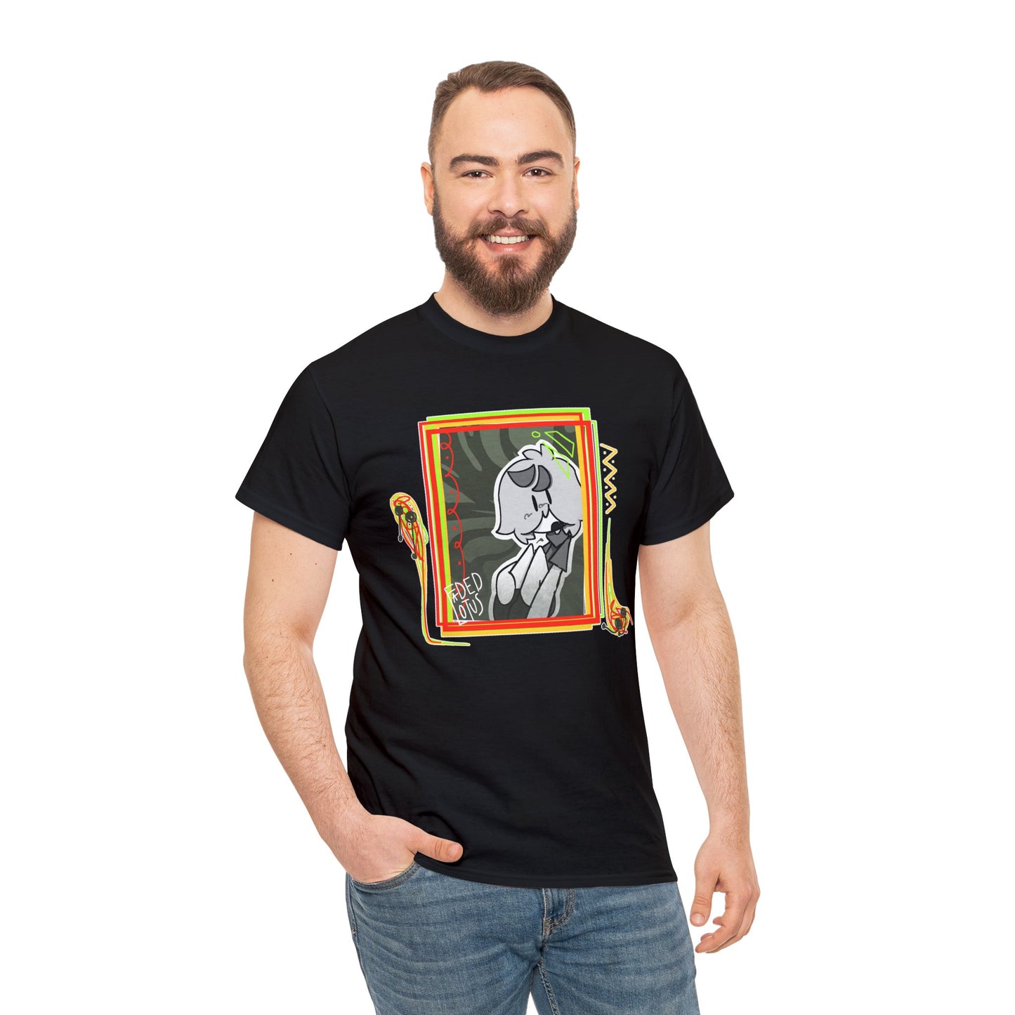 FADED LOTUS: August Portrait Unisex Heavy Cotton Tee