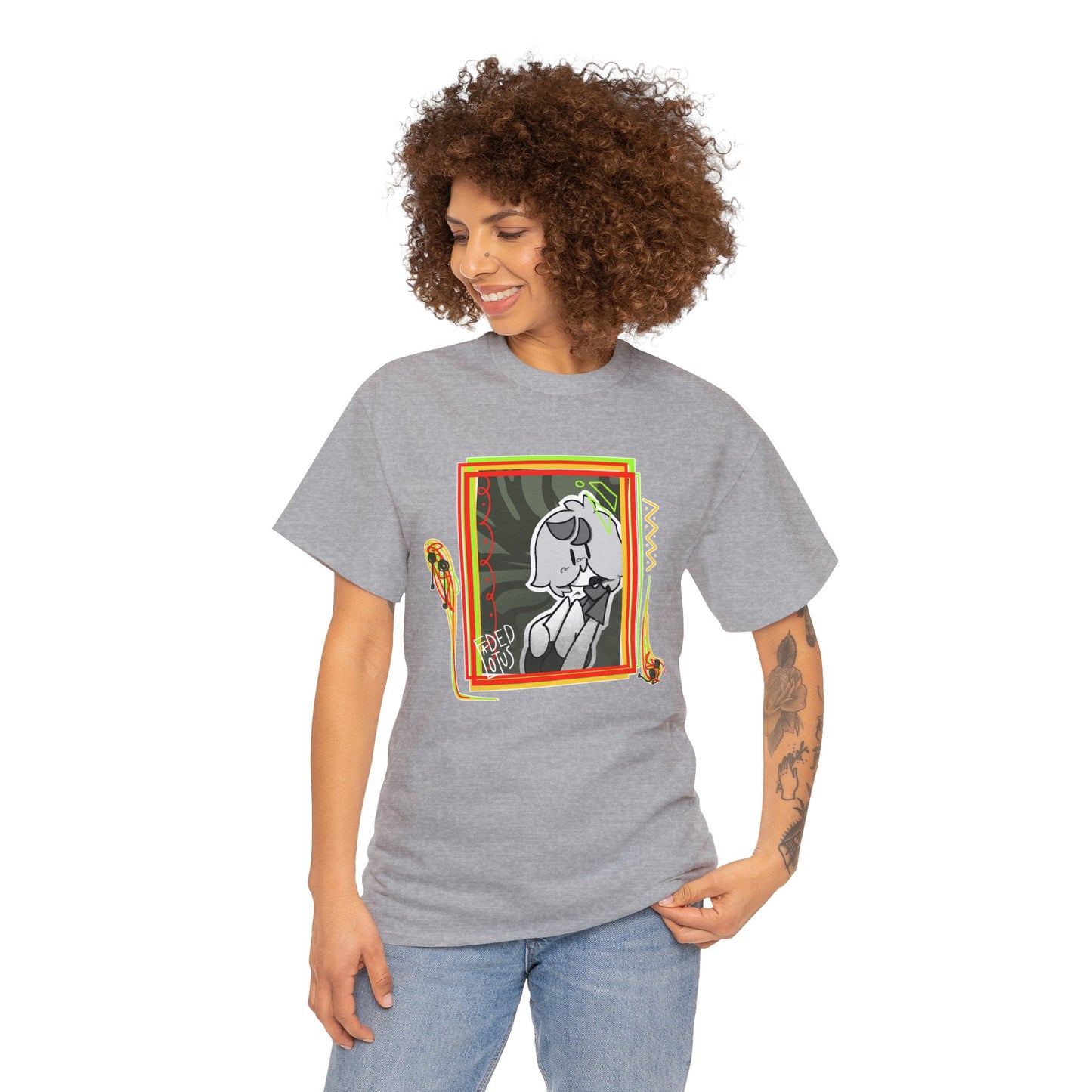 FADED LOTUS: August Portrait Unisex Heavy Cotton Tee