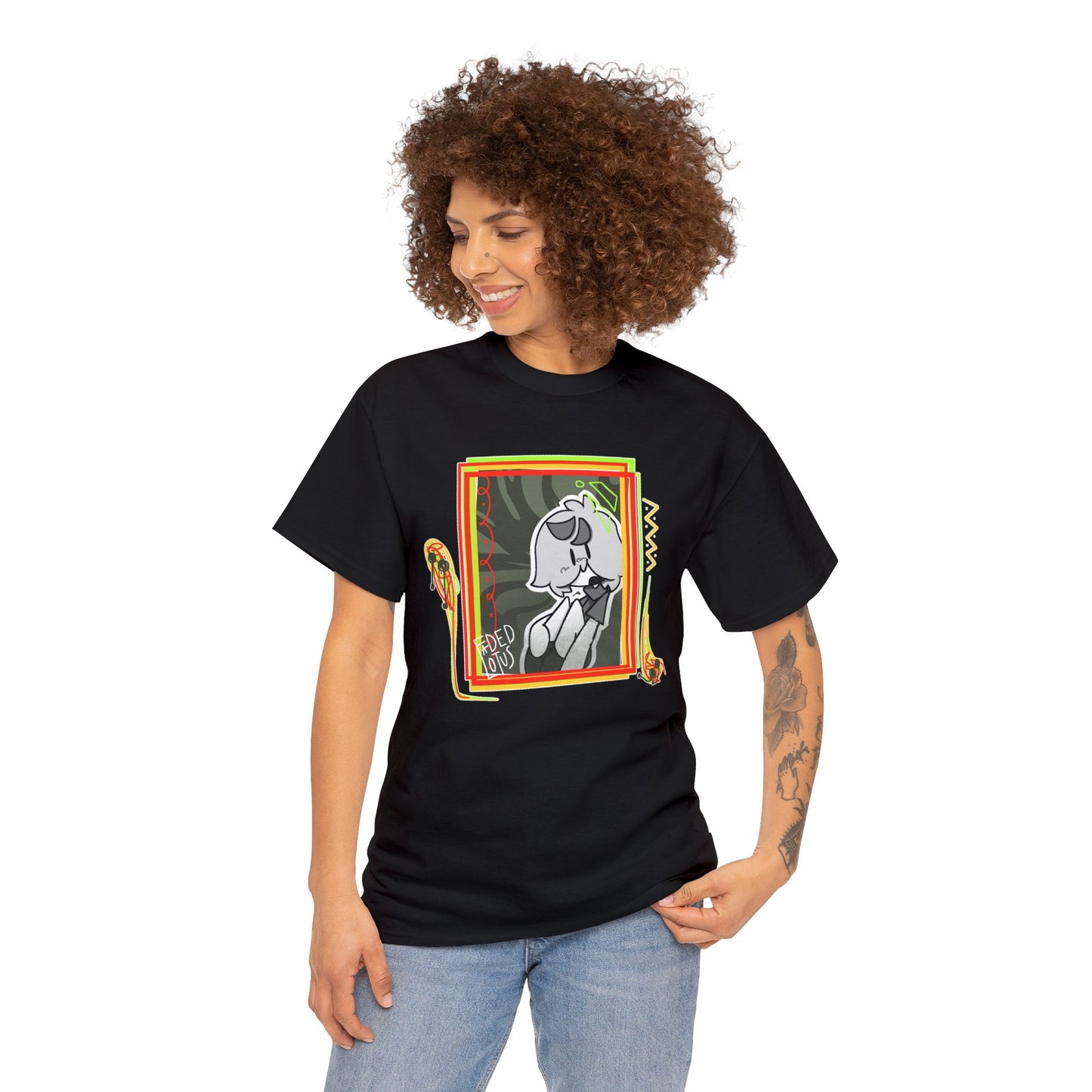 FADED LOTUS: August Portrait Unisex Heavy Cotton Tee